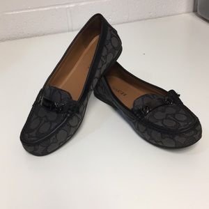 Coach olive style black loafers size 8.5b
